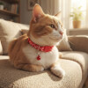 Collar Para Gatos Animal Print Con Cascabel ROJO