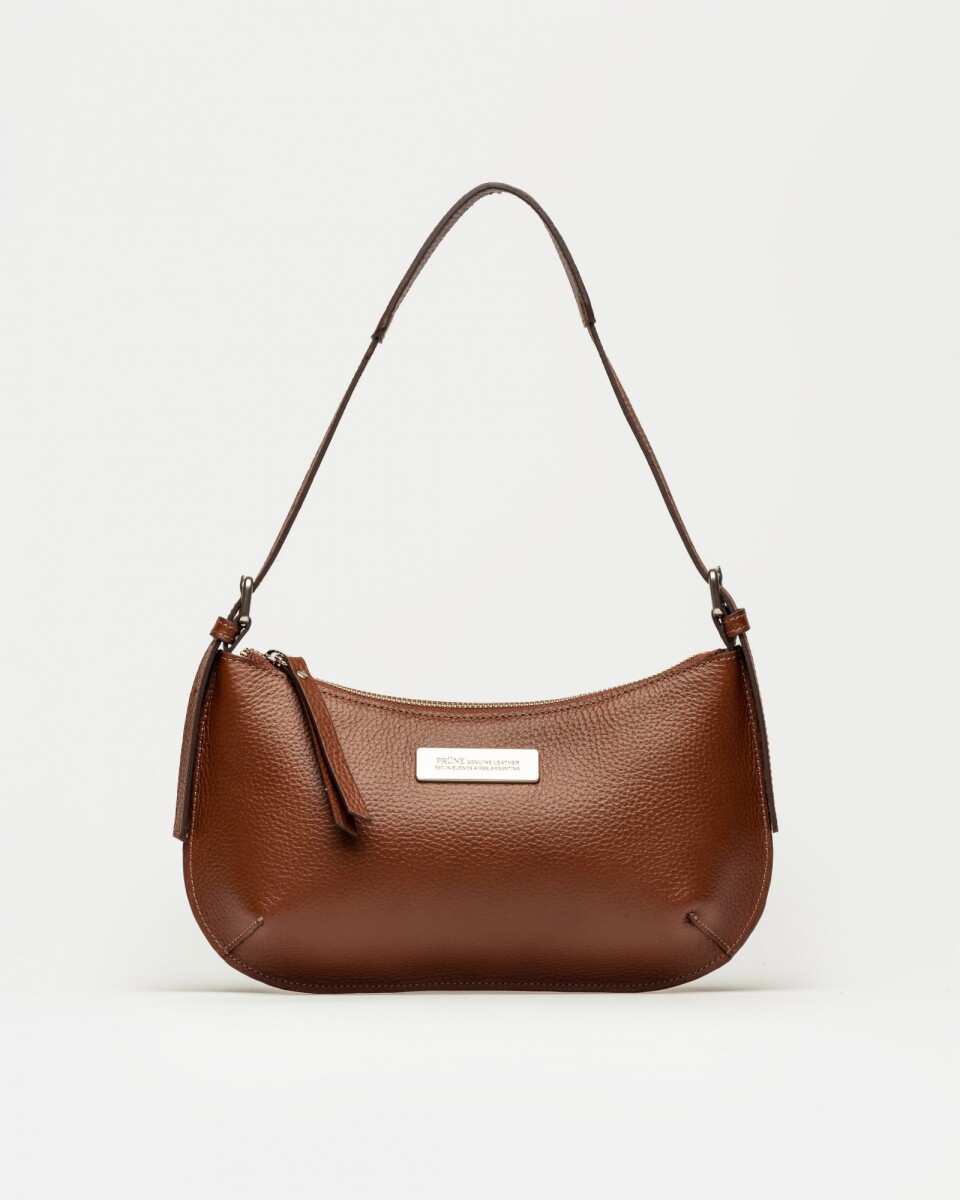 Cartera Al Hombro Mia Floater Waxy - Tabaco 