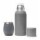 Kit Aqua de Termo 750Ml y Mate c/Tapa Acero Inox Doble Pared Gris