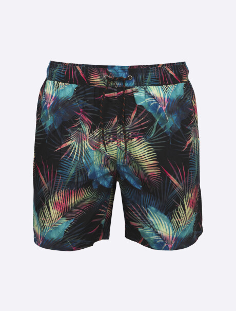 Short estampado negro