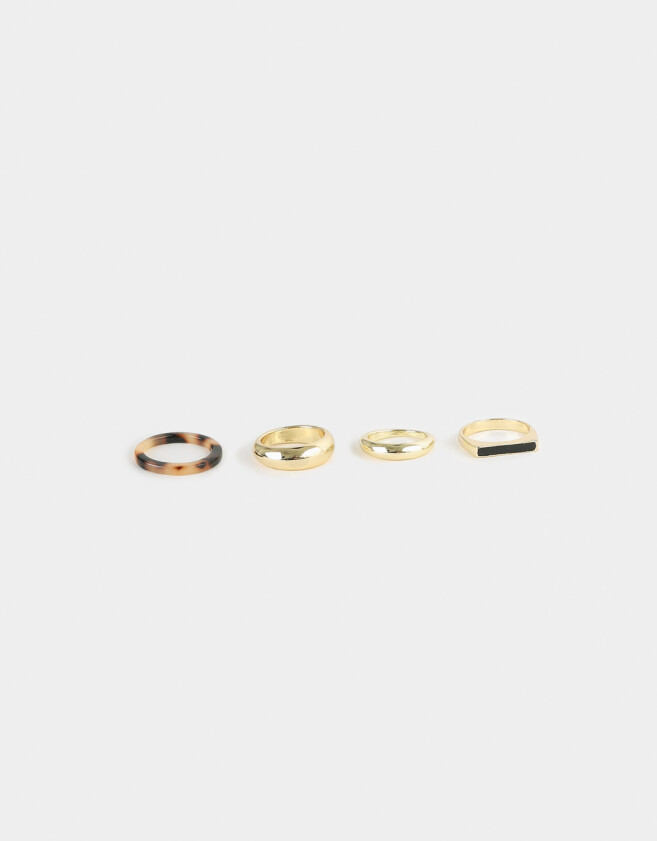 Sets Anillos De resina Set De Anillos Con Resina - Dorado