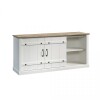 Rack para TV 70" Puertas corredizas - Sauder - Credenza Blanco