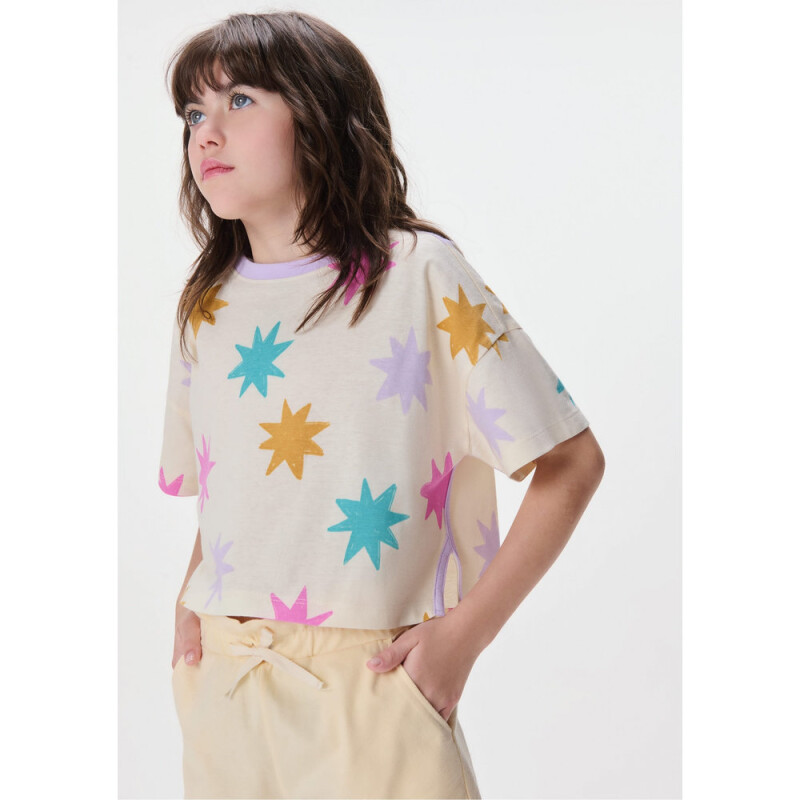 SHORTS FEM AMARELO CLARO