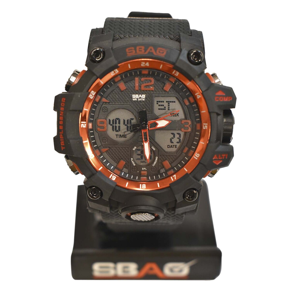 Reloj Deportivo de Pulsera con Pantalla Luz Led para Hombre - Rojo 