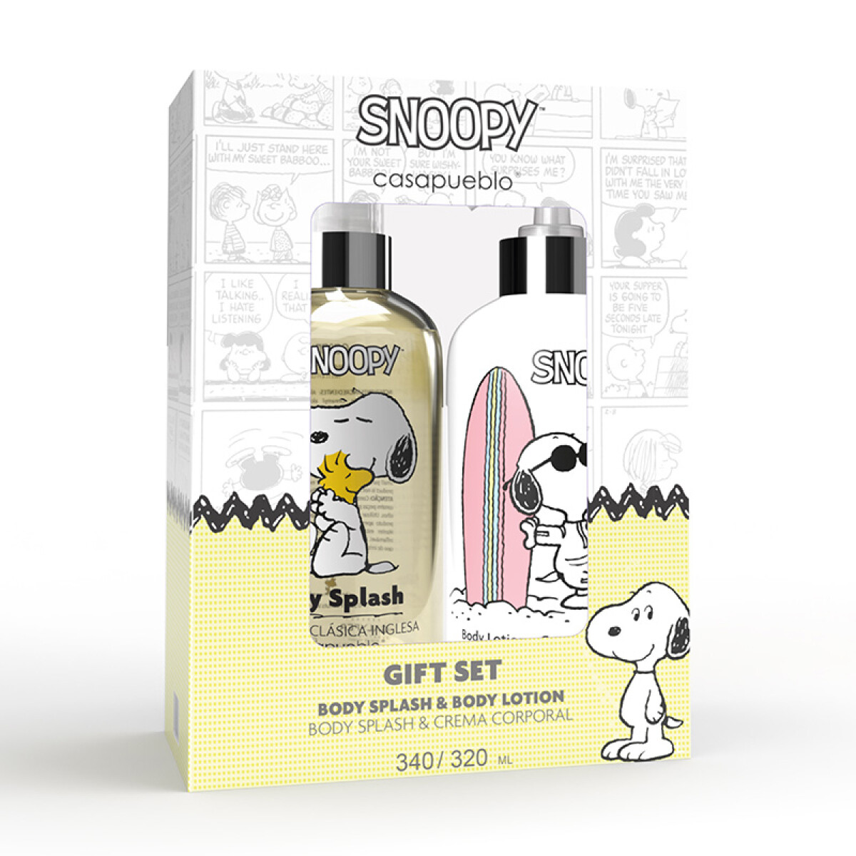 Casapueblo Snoopy Set - Body splash 340 ml + Crema corporal 320 ml 