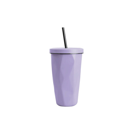 Vaso Térmico con Textura y Sorbito Lila