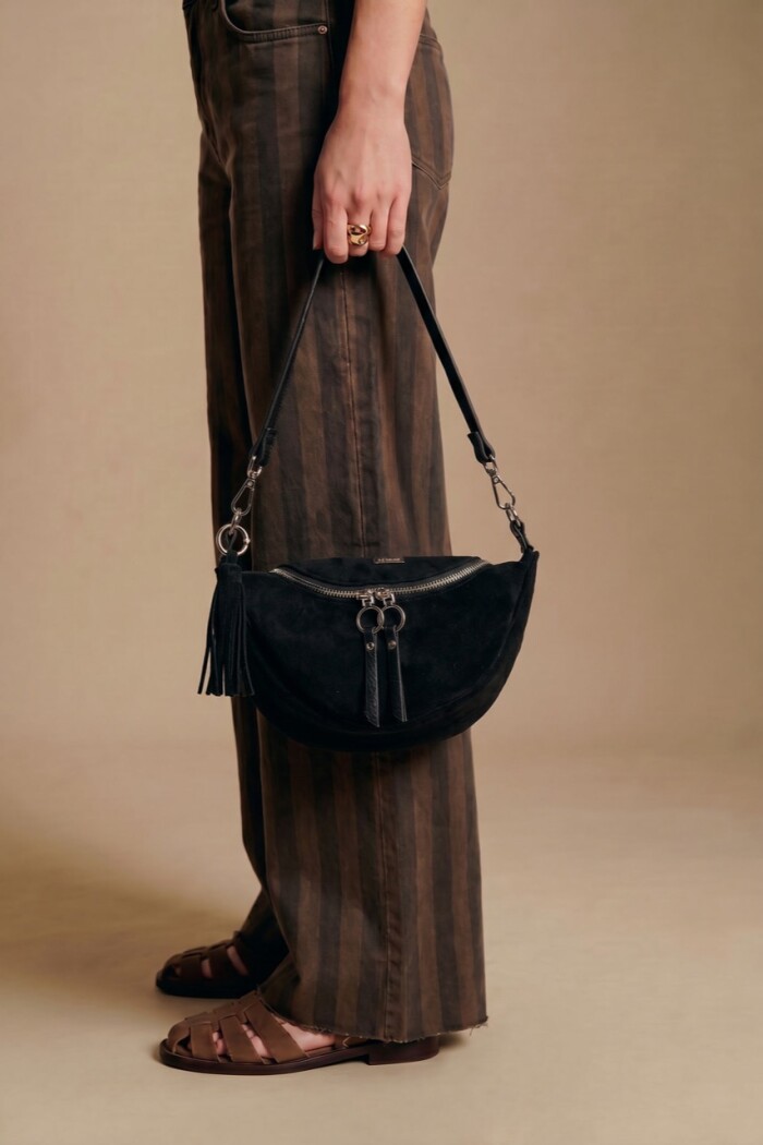 Cartera Gamuza Vegana Negro