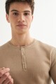 Sweater liviano cuello redondo BEIGE