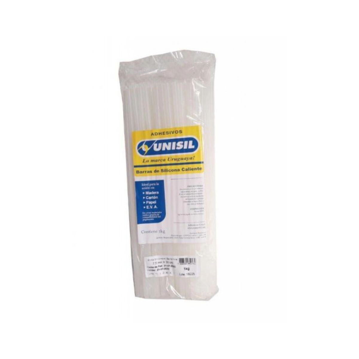 BARRA DE SILICONA FINA X 1KG UNISIL Barra De Silicona Fina X 1kg Unisil