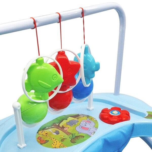 Andador Bebé Caminador Plegable Portable + Juguetes Musica Color Variante Azul