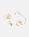 Aros Sets Strass Set De Aros Con Cubic Zirconia - Dorado