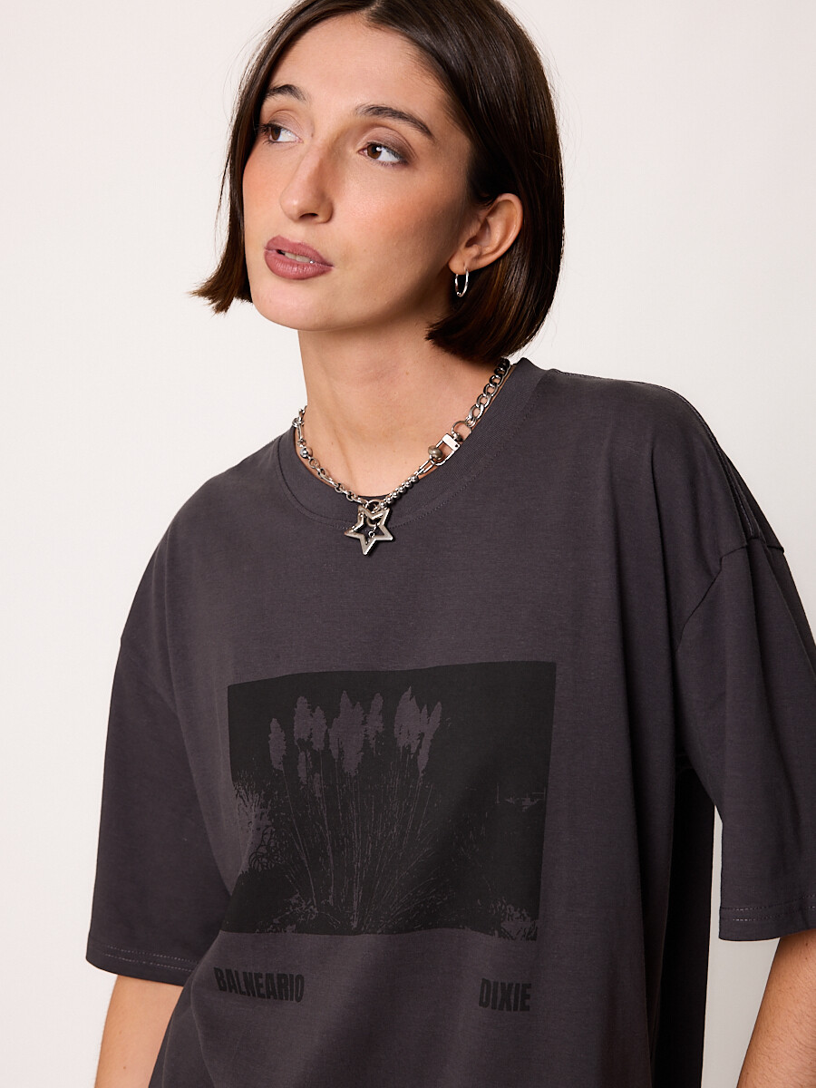 T-SHIRT M/C ORROZ DIXIE Gris Oscuro