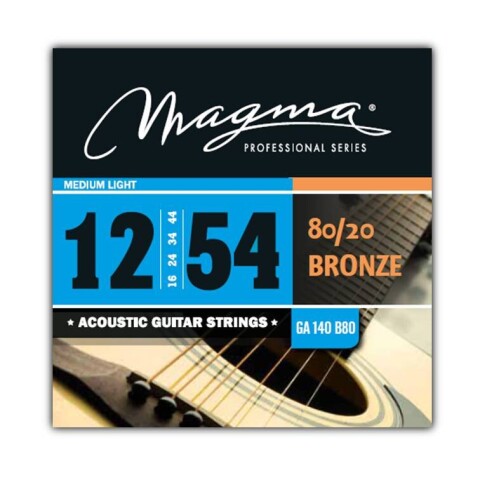 Encordado Guitarra Acustica Magma Bronce 80/20 .012 GA140B80 Unica