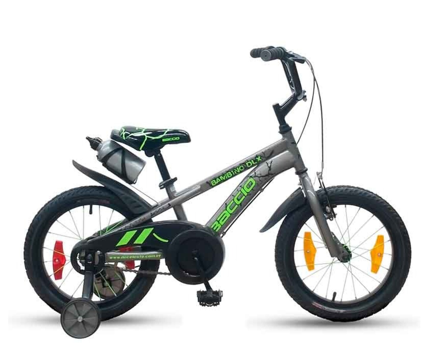 Bicicleta Infantil Baccio Bambino DLX R.16"– Estilo y Seguridad para Niños Activos 