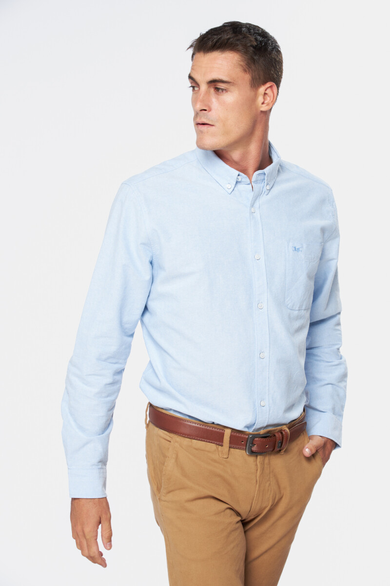 CAMISA OXFORD - Azul 