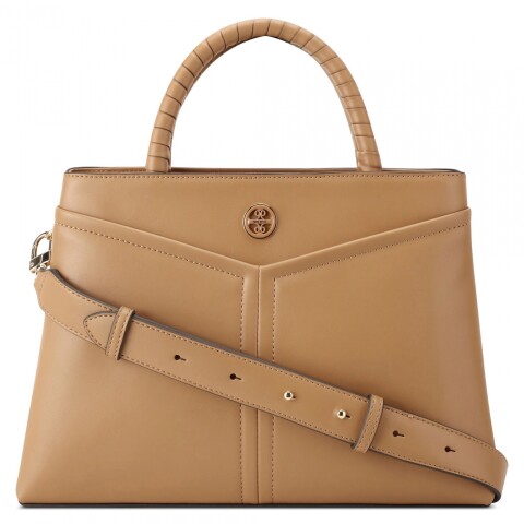 Satchel Handbag Erina 2 Comp Dark Camel