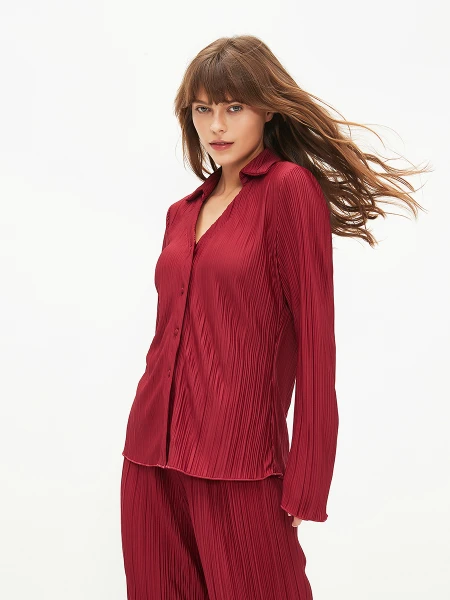 CAMISA ILUNA BORDEAUX