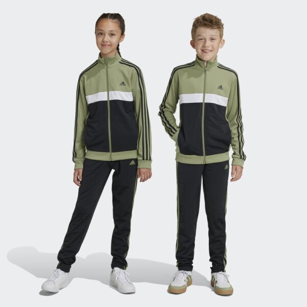 Conjunto Adidas Essentials 3 Rayas Tiberio Verde