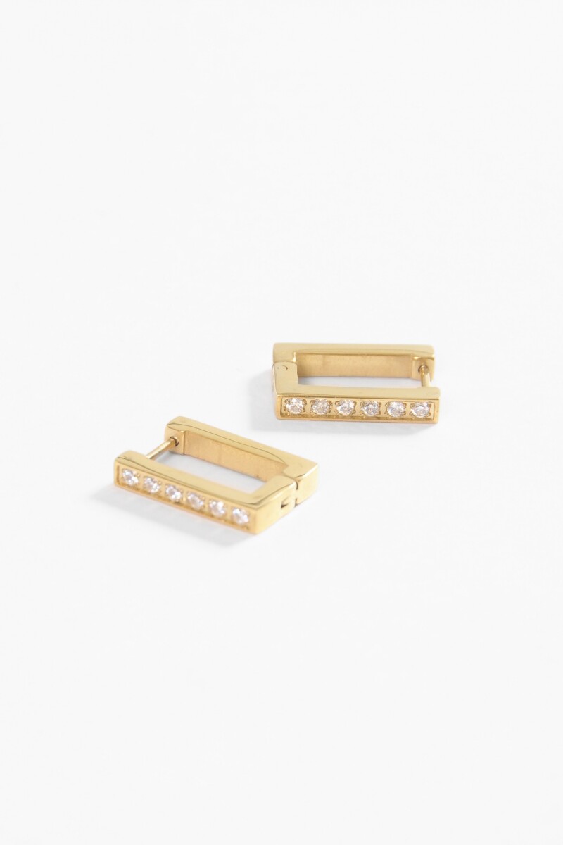 Aros acero recto 13 mm dorado