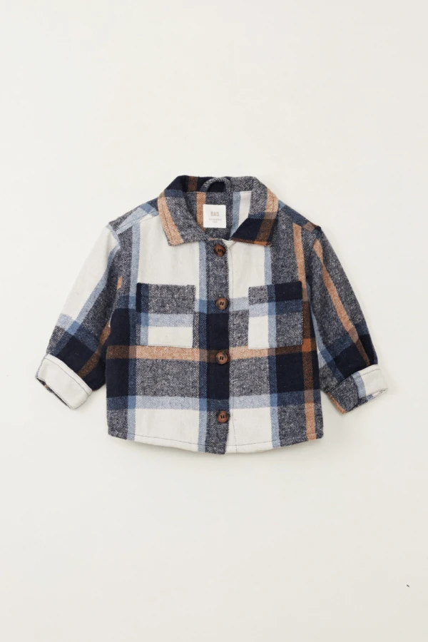 Sobrecamisa cuadros Azul Marino