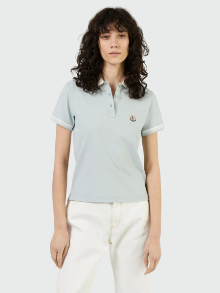 Moncler -Remera polo de algodón manga corta 0
