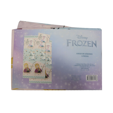 Juego Sábanas Infantil Frozen 1 Plaza 100% Microfibra ROSA/CELESTE