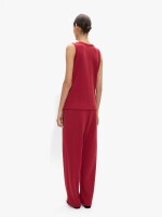 Pantalón Básico Con Tacto Suave rojo