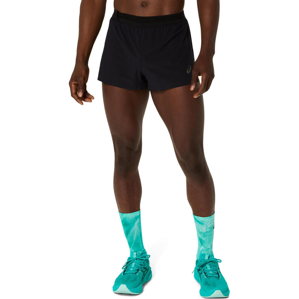 Shorts Running Metarun Split Short Hombre Performance Black