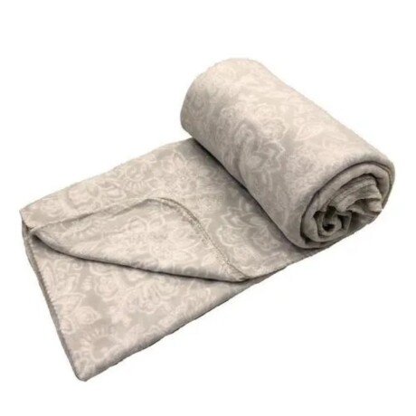 Frazada Home Class Polar Flores Beige 2 Plazas Beige