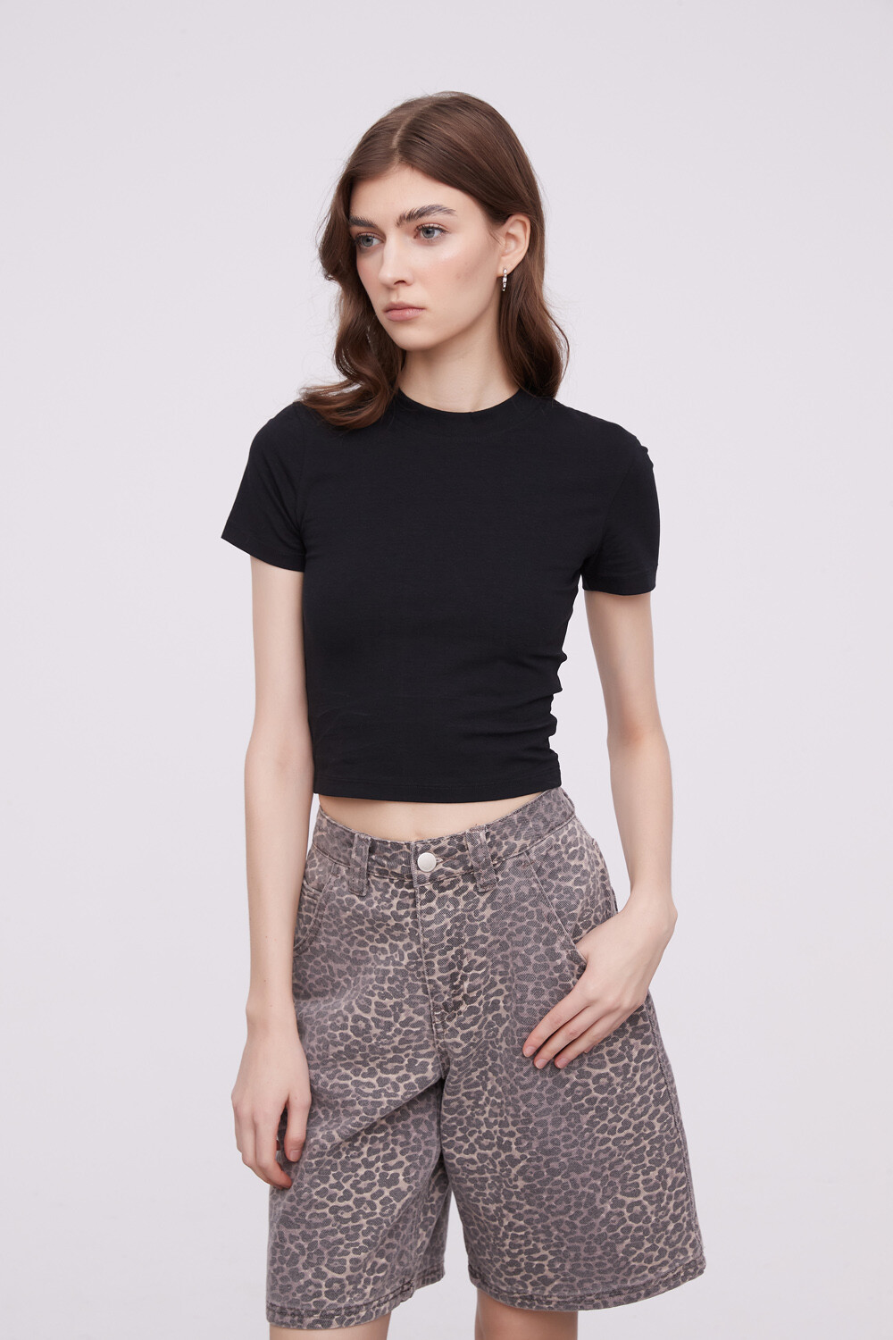 Remera Flored Negro