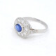 Anillo Nuevo Estilo Antiguo, Platino, Brillantes Y Zafiro Anillo Nuevo Estilo Antiguo, Platino, Brillantes Y Zafiro