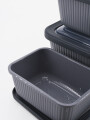 CONTENEDORES LINE SET X 3 GRIS