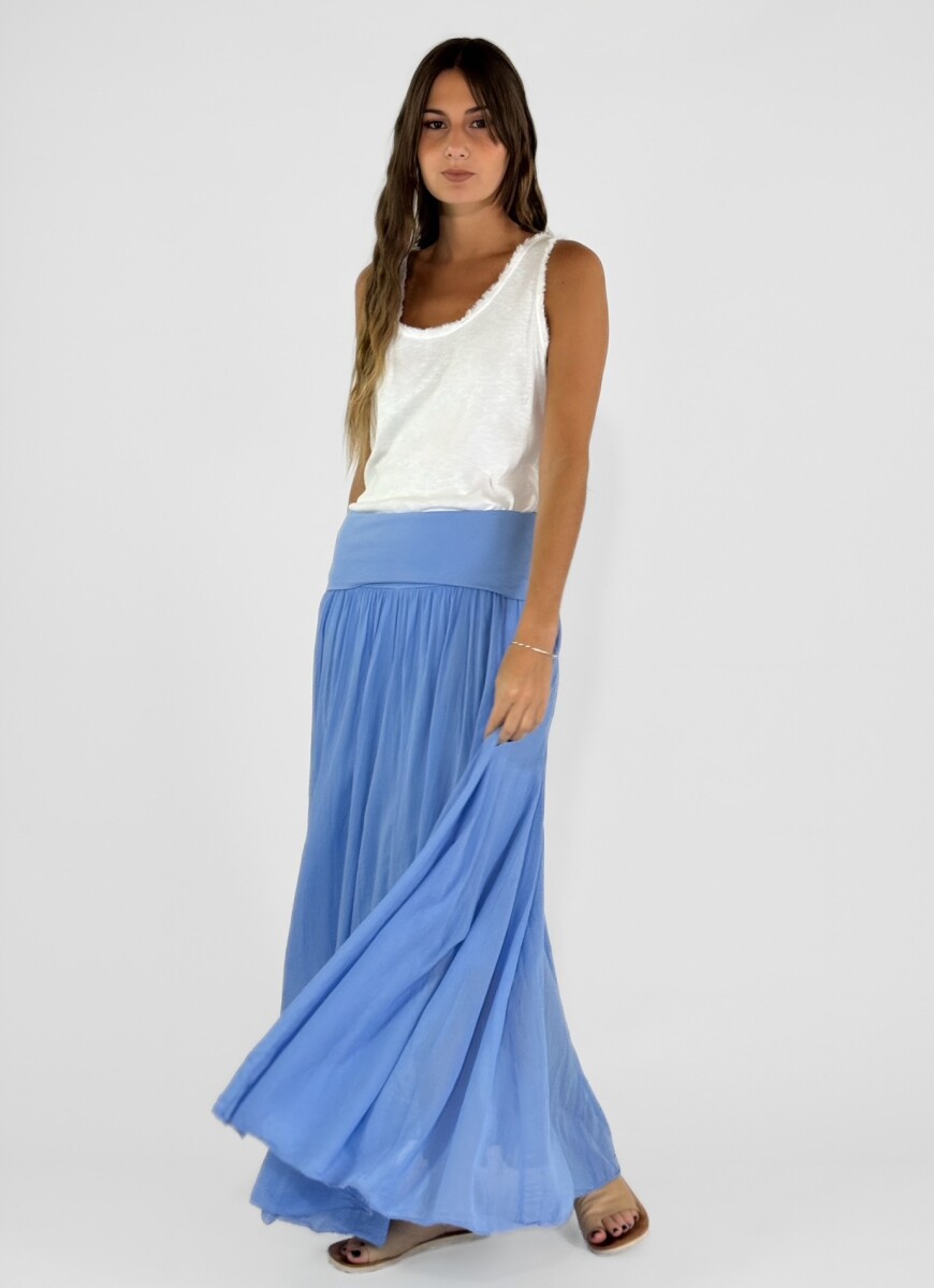 POLLERA BRENTA - CELESTE 