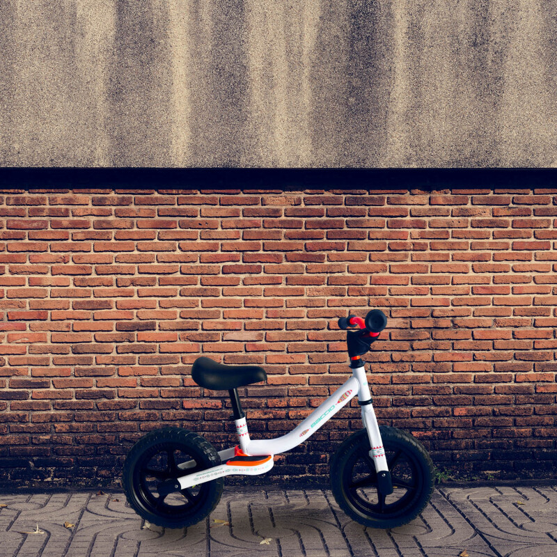 Bicicleta Infantil Baccio Balance Rodado 12 Diseño Niña BLANCO - NARANJA