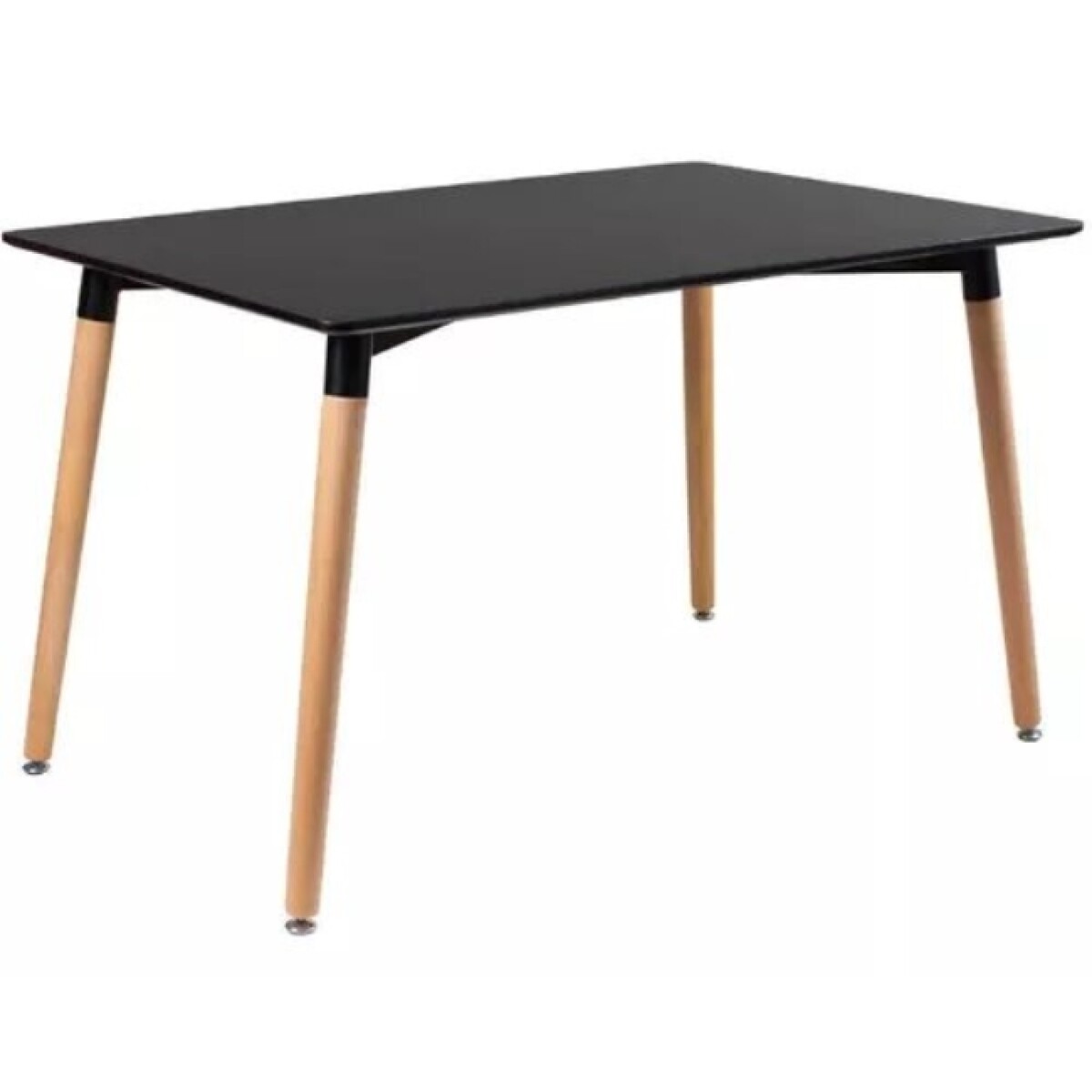 Mesa Comedor Nordica Resina Rectangular Negra 