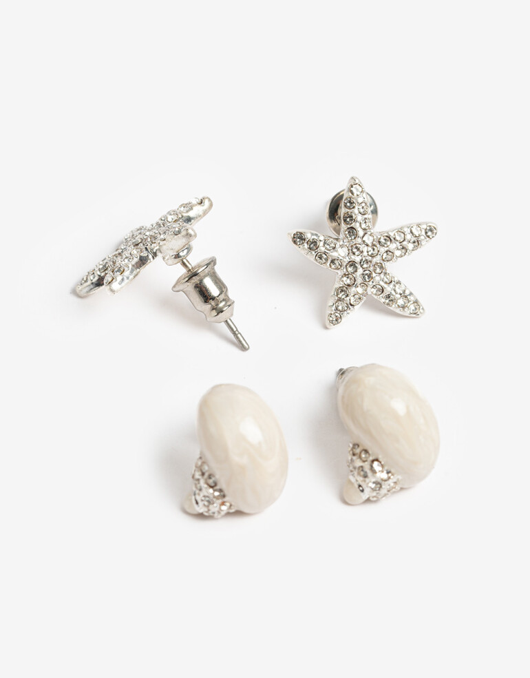 Aros Sets Strass Aros Sets Maritimo - Blanco Crema