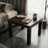 Mesa lateral con vidrio negro - MERCADERIA CON DETALLES Mesa lateral con vidrio negro - MERCADERIA CON DETALLES