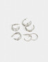 Aros Argollas Set Metal Set De Argollas Metálicas - Plateado