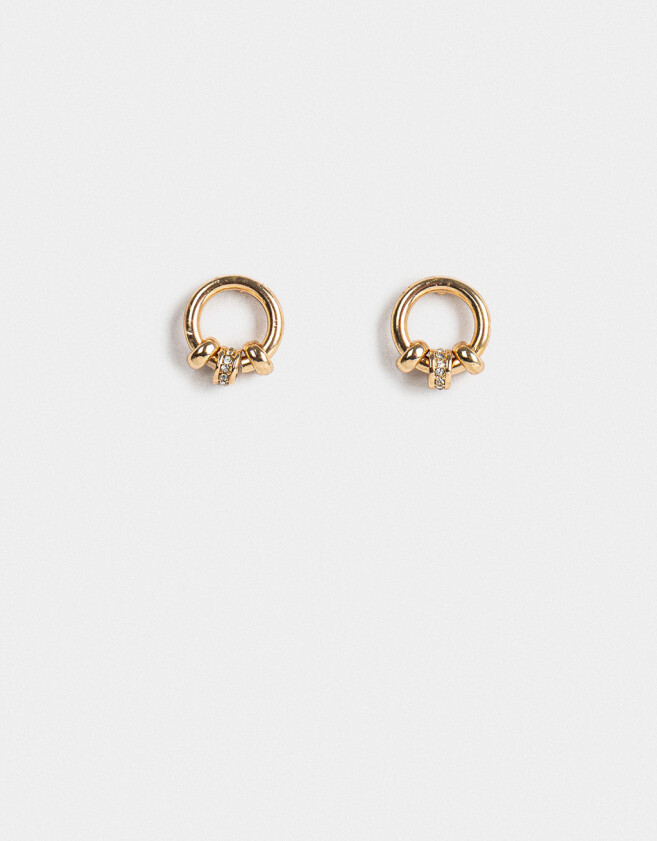 Aros Pasantes Flores Aros Pasantes Arandelas - Dorado