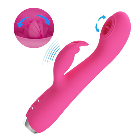 Vibrador Rabbit Estimulador Lengua Rachel Pretty Love Rosa