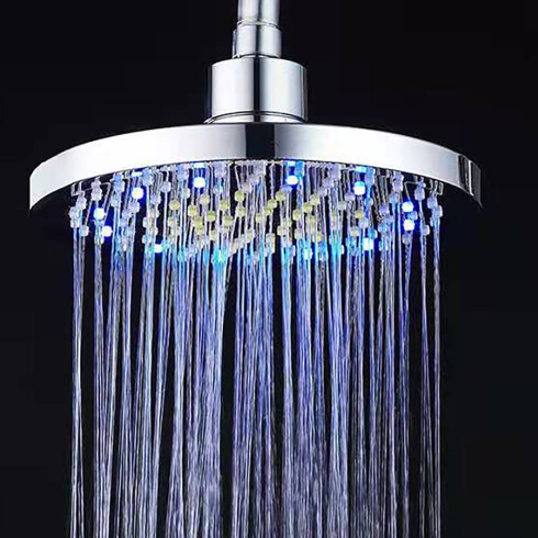 Roseta Cromo Con Luz Led Indicadora De Temperatura Aqualia 000