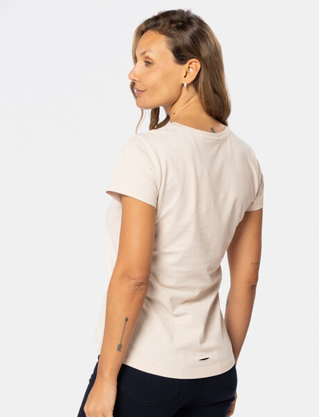 REMERA ESTAMPADA Beige