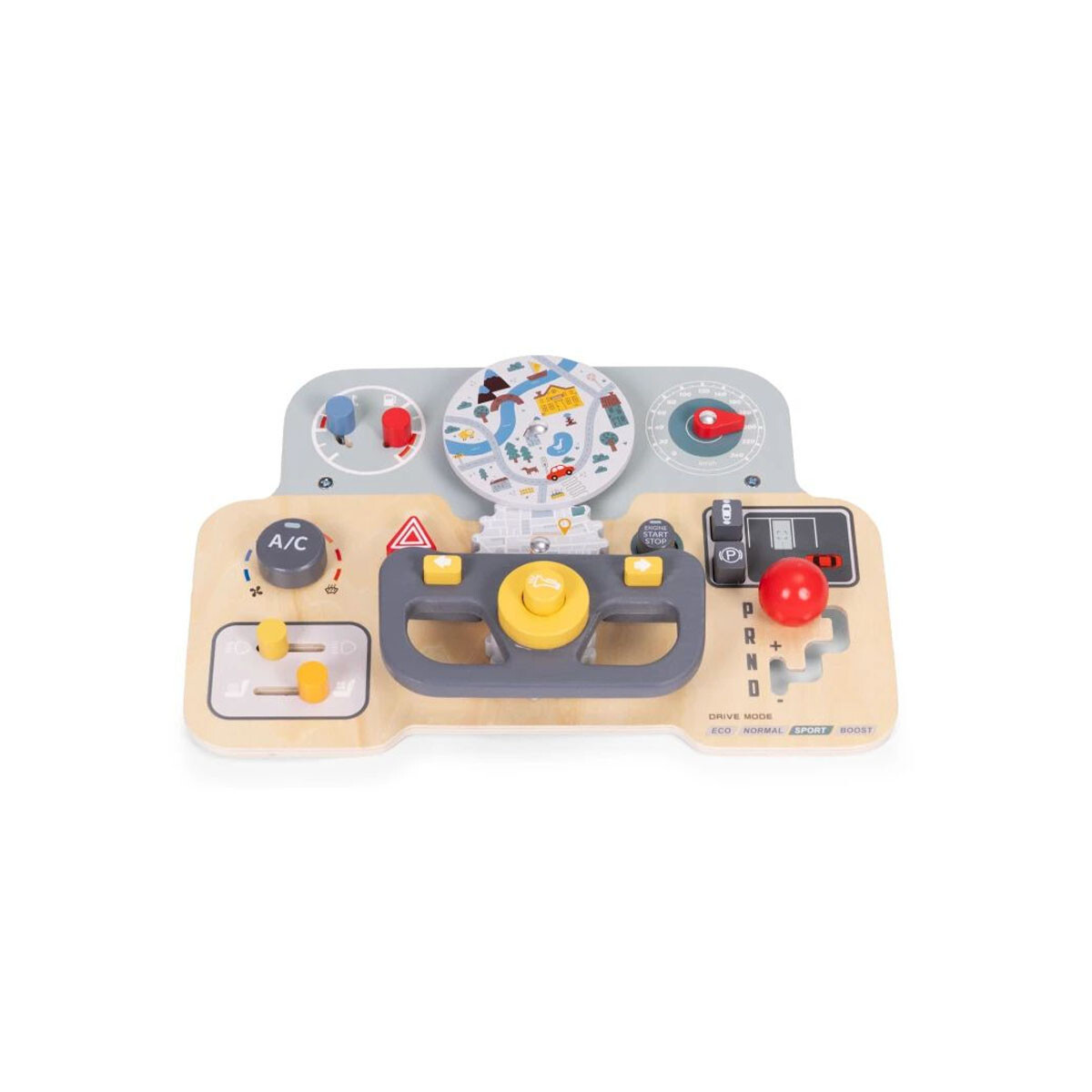 Tablero de manipulación sensorial de madera 