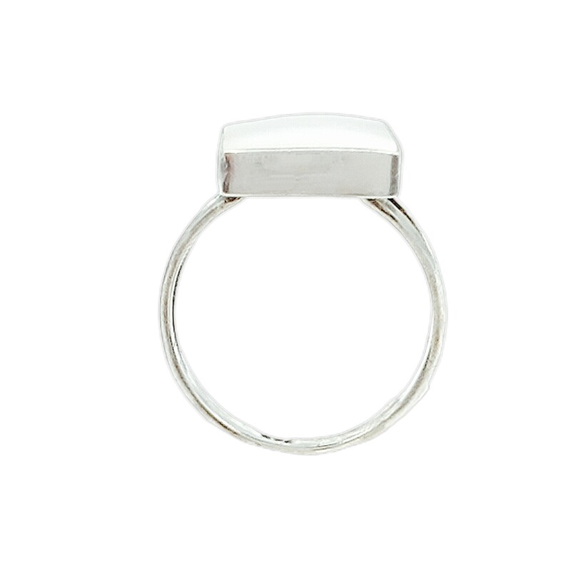 Anillo Rectangulo-Plata 925-Piedra Nacar-AN3371 conpiedra