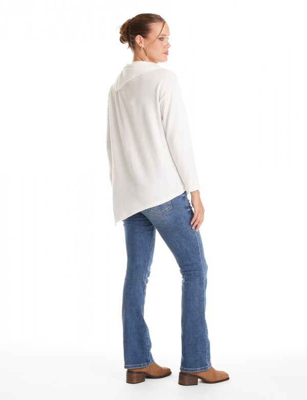 Buzo Soft Cuello Volcado CRUDO