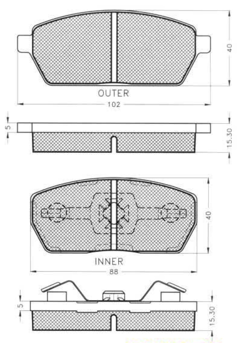 PASTILLAS DE FRENO SUBARU VIVIO 660 EFFA CARGO 1.0 IDEAL DURBLOC 
