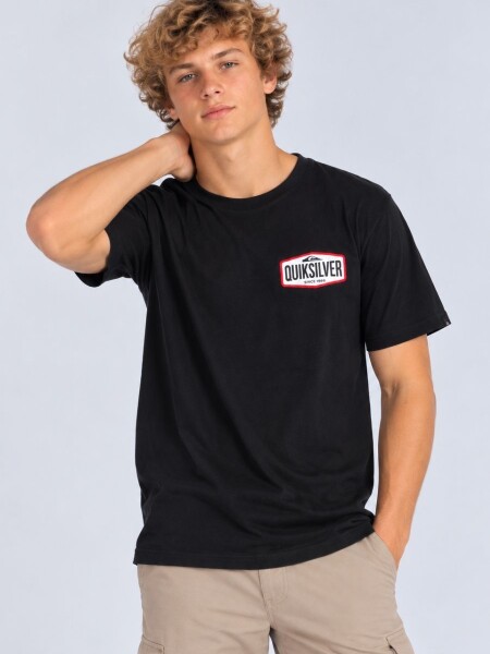 T-SHIRT QUIKSILVER 40608 M.C LOGO NEGRO