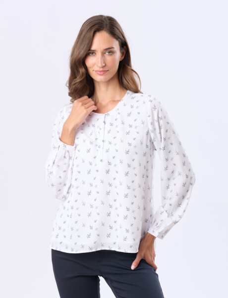 BLUSA CUELLO MAO Hojasazul