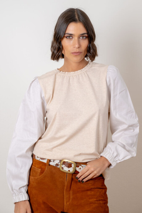 Remera cami Beige