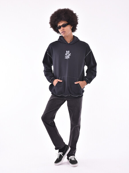 HOODIE MICKEY LETTERS NEGRO